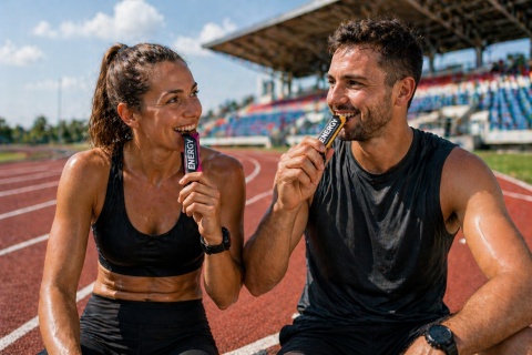 Baton energetyczny malinowy o smaku malinowym skuteczny Etixx Energy Sport Bar Raspberry 40g