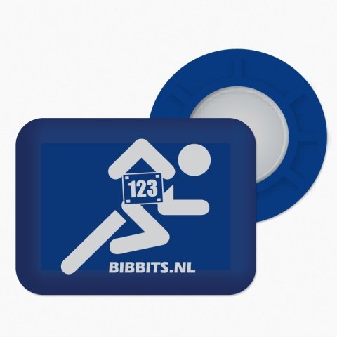 BibBits magnesy - biegacz granat/niebieski