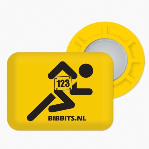 BibBits magnesy - biegacz żółty