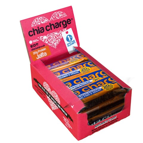 Baton białkowy czekoladowo pomarańczowy z nasionami chia Chia Charge Protein Crispy Bar Vegan Jaffa Cake 60g