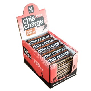 Baton energetyczny słony karmel z nasionami chia zdrowy naturalny skuteczny Chia Charge Salted Caramel Flapjack 80g