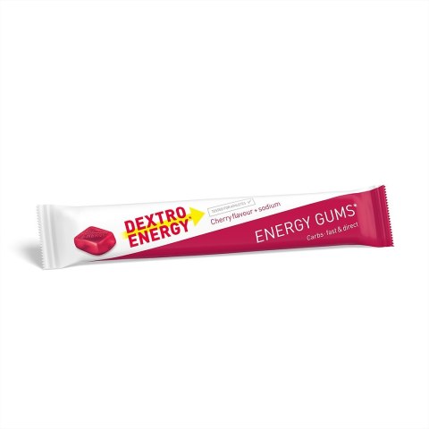 Dextro Energy Energy Gum Cherry + Sodium gumy energetyczne o smaku wiśniowym z sodem 45g