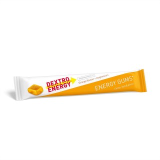 Dextro Energy Energy Gum Orange + Magnesium gumy energetyczne o smaku pomarańczowym z magnezem 45g