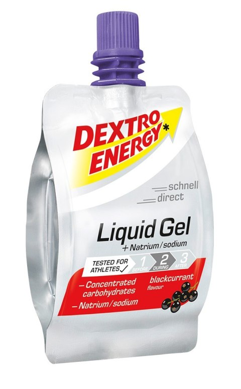Żel energetyczny czarna porzeczka z sodem Dextro Energy Liquid Gel Blackcurrant 60ml