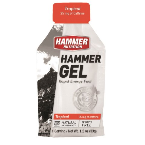Żel energetyczny tropikalny z kofeiną zdrowy skuteczny 25mg Hammer Nutrition Hammer Gel Tropical 33g