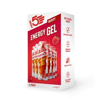 Żel energetyczny o smaku jagodowym zestaw 6 żeli energetycznych dobre skuteczne High5 Energy Gel Berry x6 40g