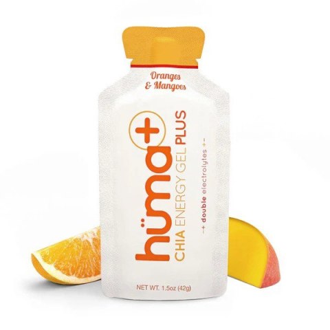 Żel energetyczny pomarańcza mango zdrowy skuteczny naturalny bio Huma Gel Plus 42g