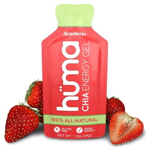 Żel energetyczny truskawka z chia naturalny zdrowy skuteczny bio Huma Gel Strawberries 42g