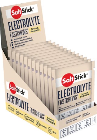 SaltStick Electrylote FastChews Coconut Pineapple saszetka 10 szt. pastylki do żucia z elektrolitami o smaku kokosowo-ananasowym