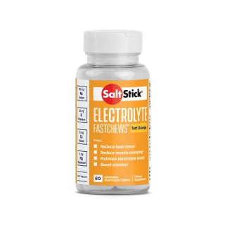 SaltStick Electrylote FastChews Tart Orange butelka 60 szt. pastylki do żucia z elektrolitami o smaku pomarańczowym