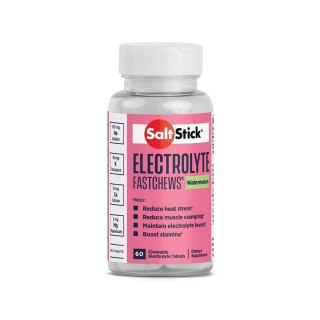 SaltStick Electrylote FastChews Watermelon butelka 60 szt. pastylki do żucia z elektrolitami o smaku arbuzowym