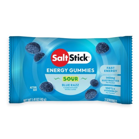 SaltStick Energy Gummies SOUR Blue Razzberry żelki energetyczne - saszetka 8 szt.