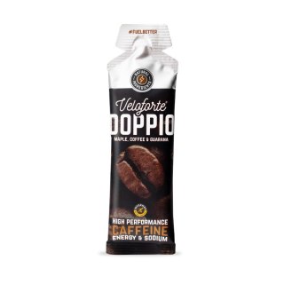 Żel energetyczny z syropem klonowym kawą i guaraną naturalny zdrowy skuteczny dobry Veloforte Doppio 75mg kofeiny 33g