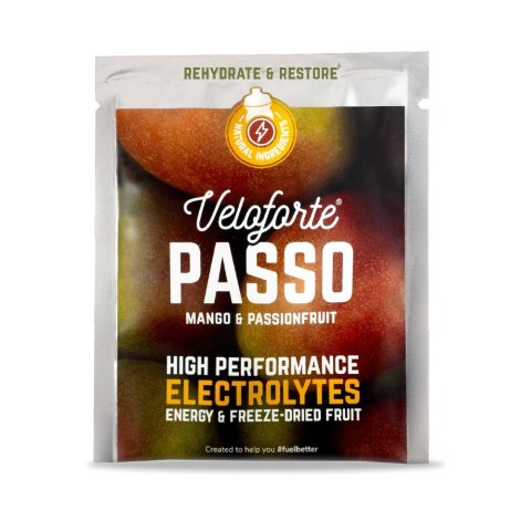 Veloforte Passo - napój węglowodanowy w proszku z elektrolitami (mango-marakuja) 27,5 g