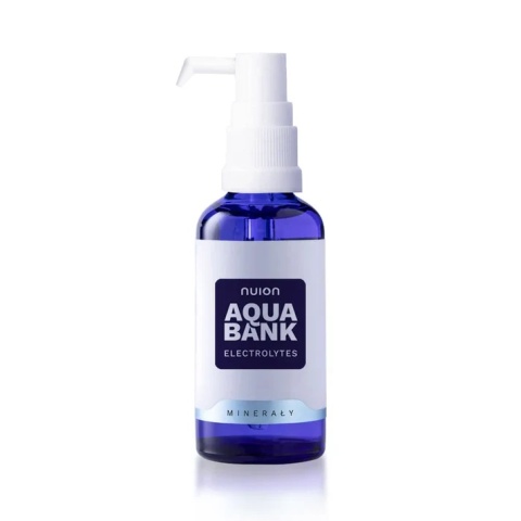 Elektrolity kompozycja magnezu potasu cynku selenu szybkie wchłanianie bez konserwantów wege Puromedica Aqua Bank NUION 50ml