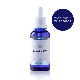 Magnez w płynie kroplach bez konserwantów barwników czysty skład dla wegan wegetarian łatwe przyswajanie NUION Puromedica 50ml