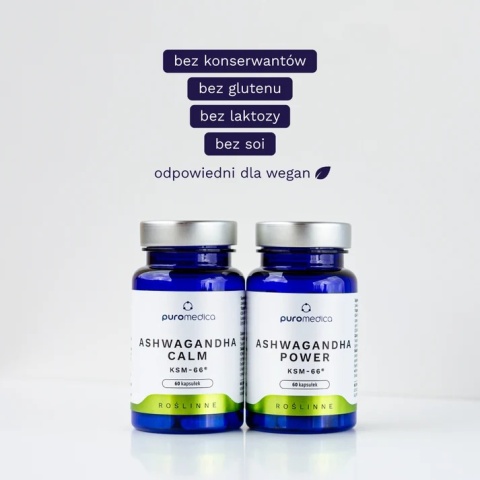 Pakiet Ashwagandha CALM i POWER WSPIERA Puromedica