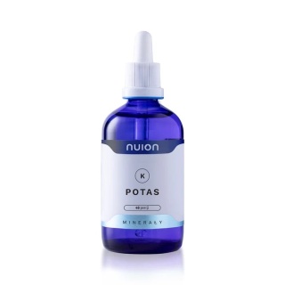 Potas w płynie kroplach wsparcie mięśni układu nerwowego wege BEZ konserwantów barwników glutenu laktozy Puromedica NUION 100ml