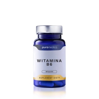 Witamina B6 WSPIERA serce nerwy krążenie sen metabolizm odporność BEZ konserwantów barwników glutenu WEGE Puromedica 60szt