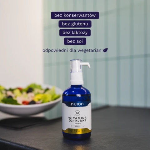 Puromedica WITAMINA D3 K2MK7 2000IU 100ml krople 380 porcji kości odporność
