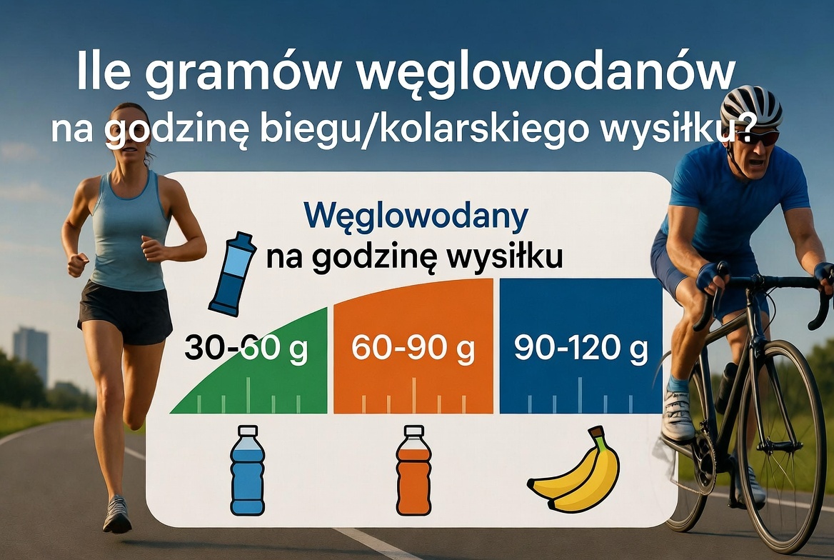 Ile gramów węglowodanów na godzinę biegu/kolarskiego wysiłku?