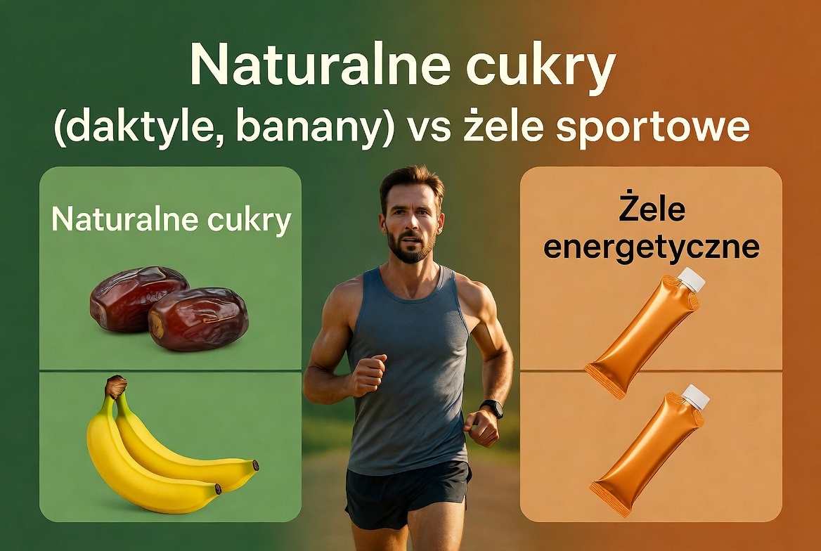 Naturalne cukry (daktyle, banany) vs żele sportowe