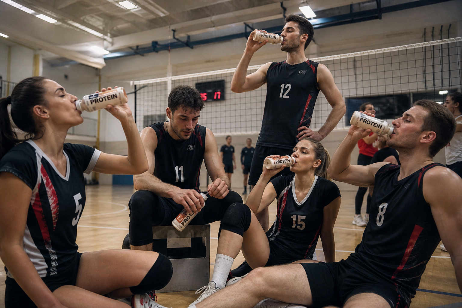 napoje białkowe dla sportów drużynowych dla siatkówki